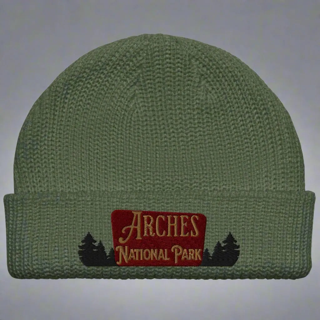 Arches National Park Sign Embroidered Beanie Park Service Apparel