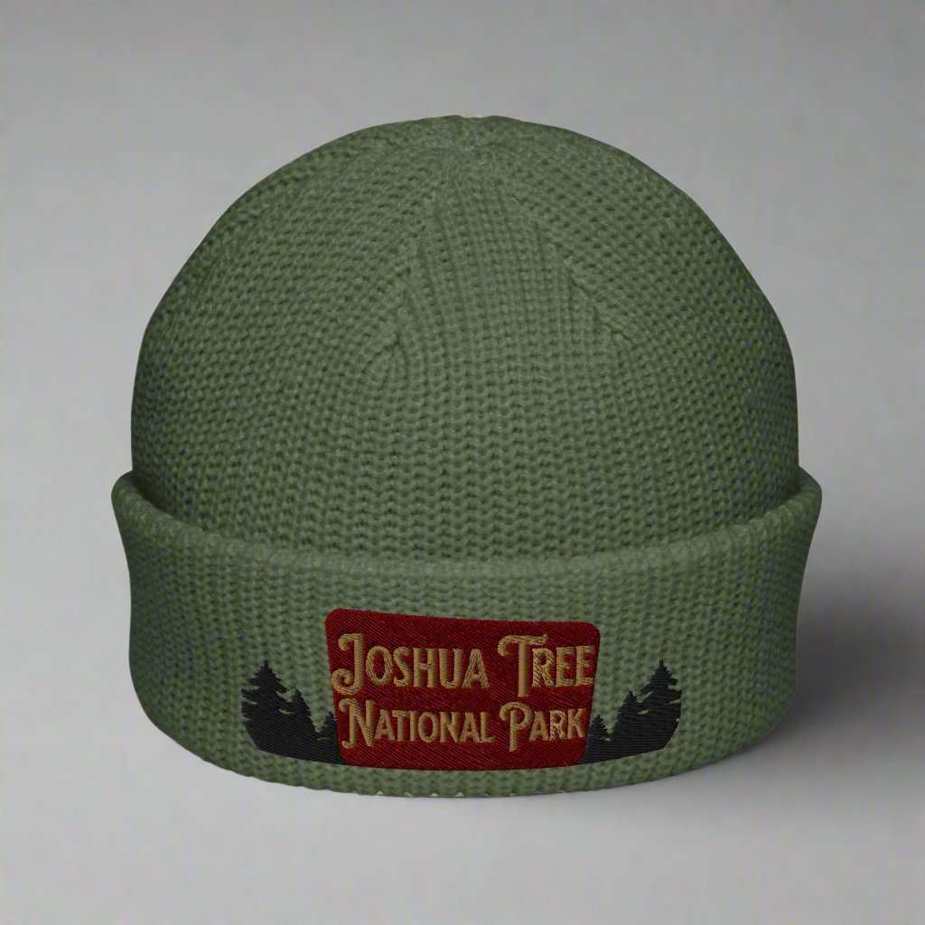 Joshua Tree National Park Sign Embroidered Beanie - MENLL
