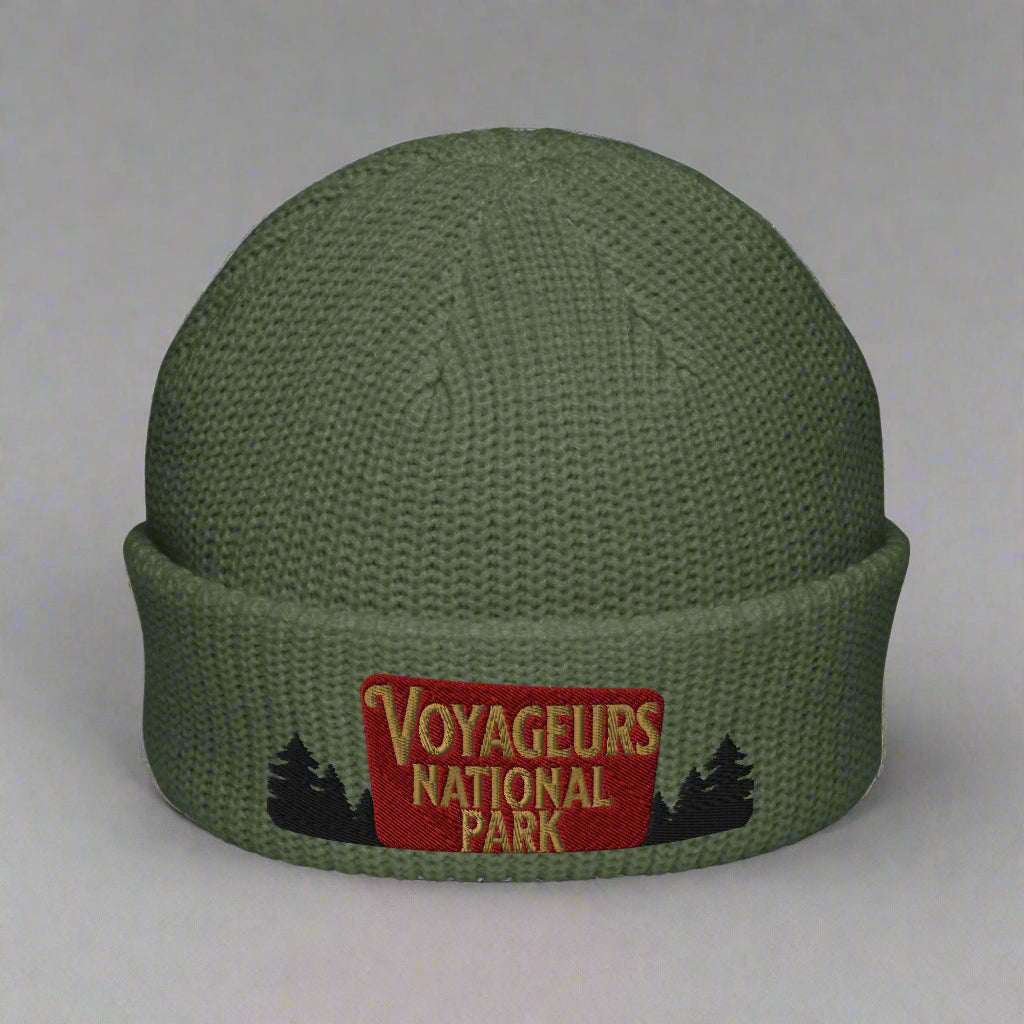 Voyageurs National Park Sign Embroidered Beanie - MENLL