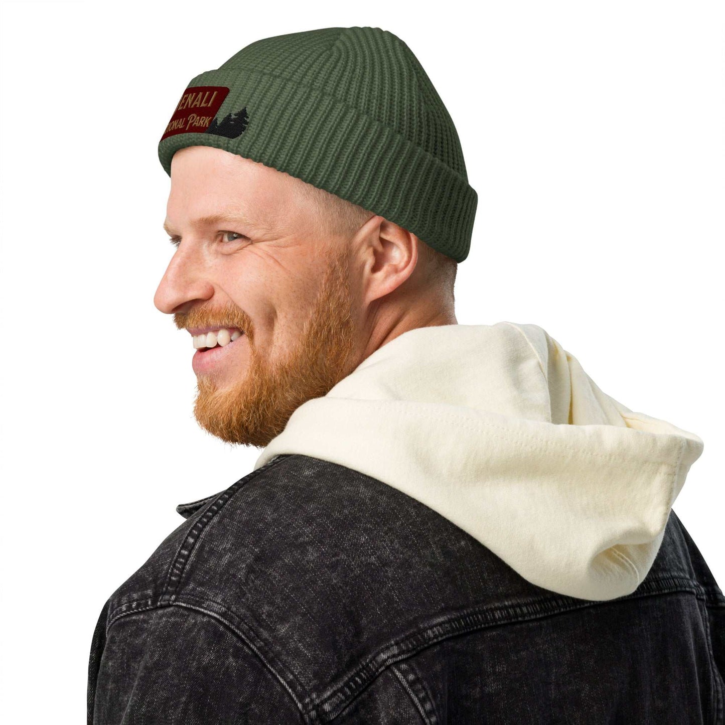 Denali National Park Sign Embroidered Beanie - MENLL