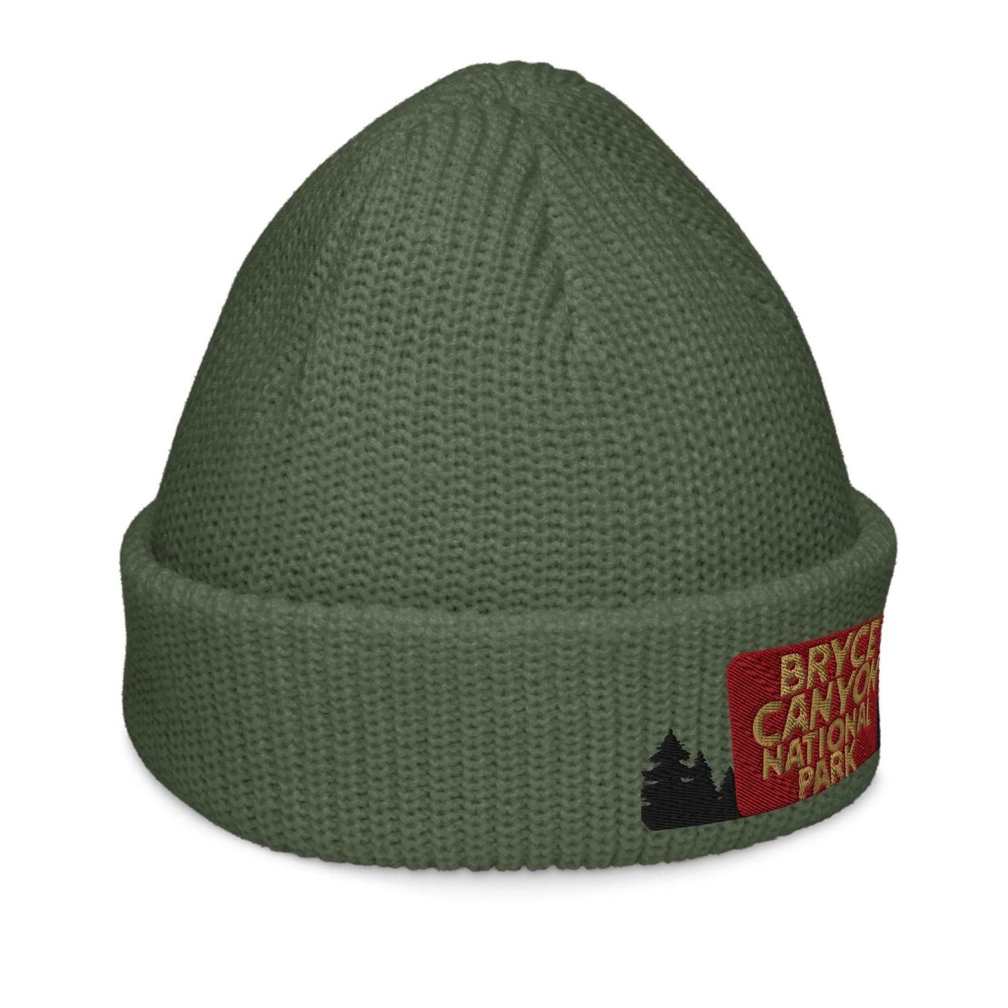 Bryce Canyon National Park Sign Embroidered Wharf Beanie - MENLL