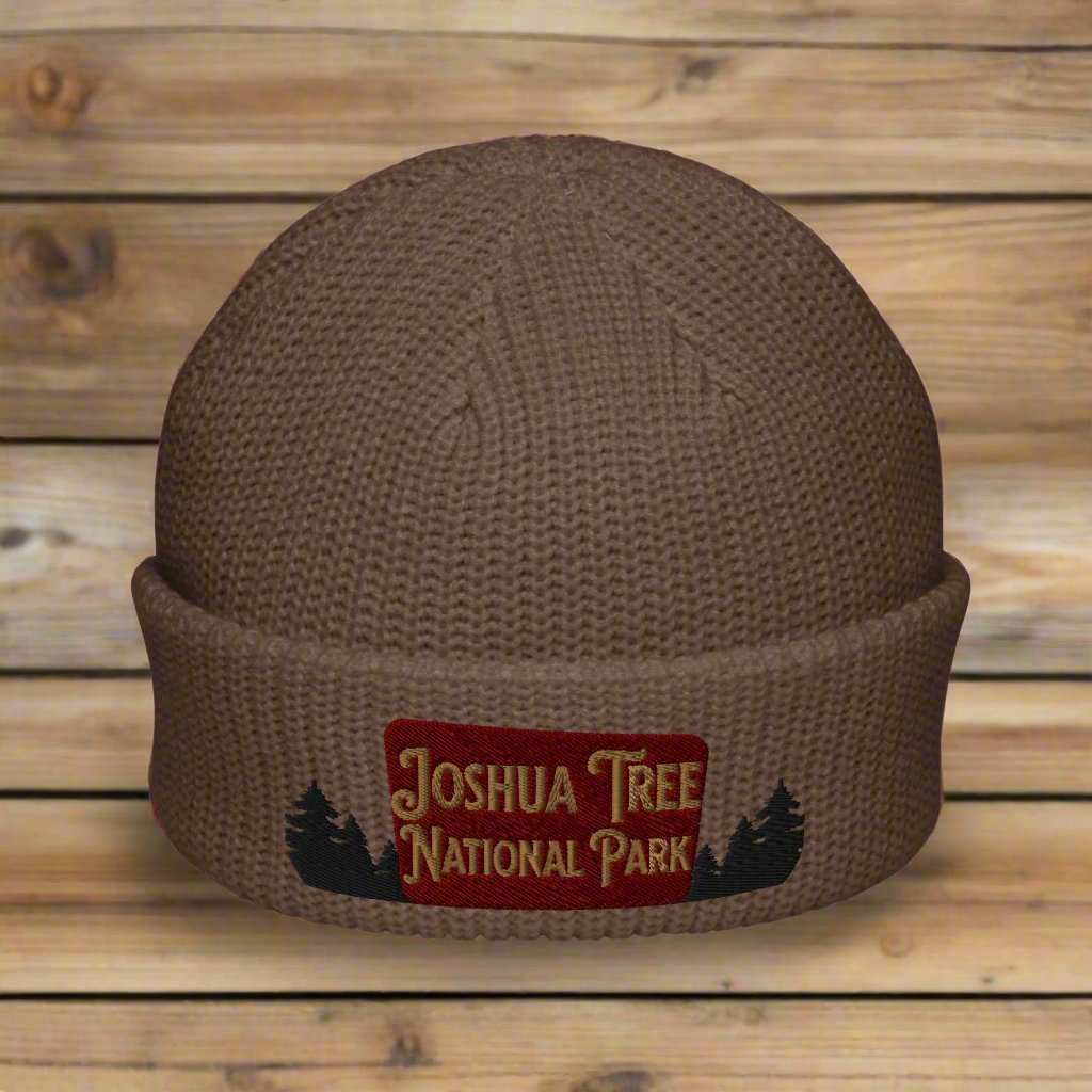 Joshua Tree National Park Sign Embroidered Beanie - MENLL