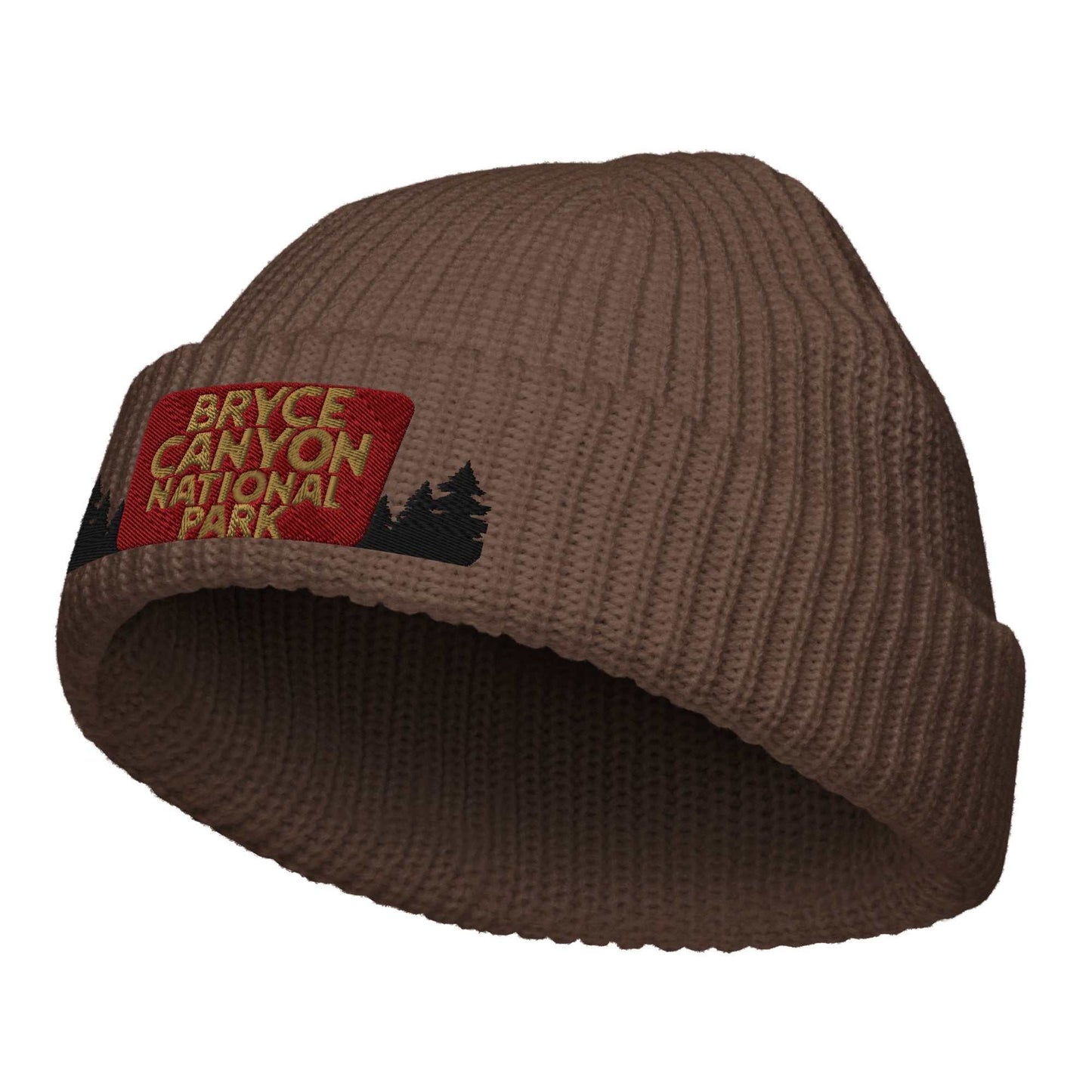 Bryce Canyon National Park Sign Embroidered Wharf Beanie - MENLL