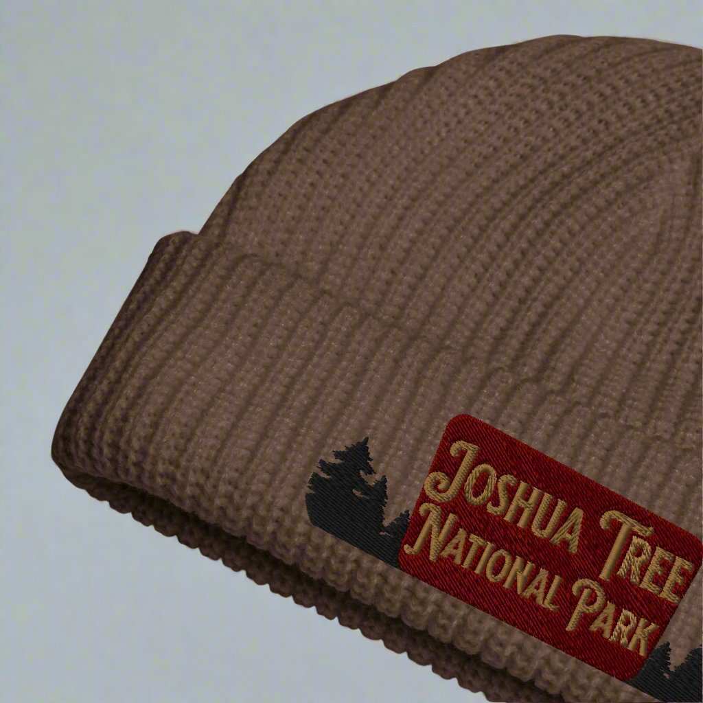 Joshua Tree National Park Sign Embroidered Beanie - MENLL