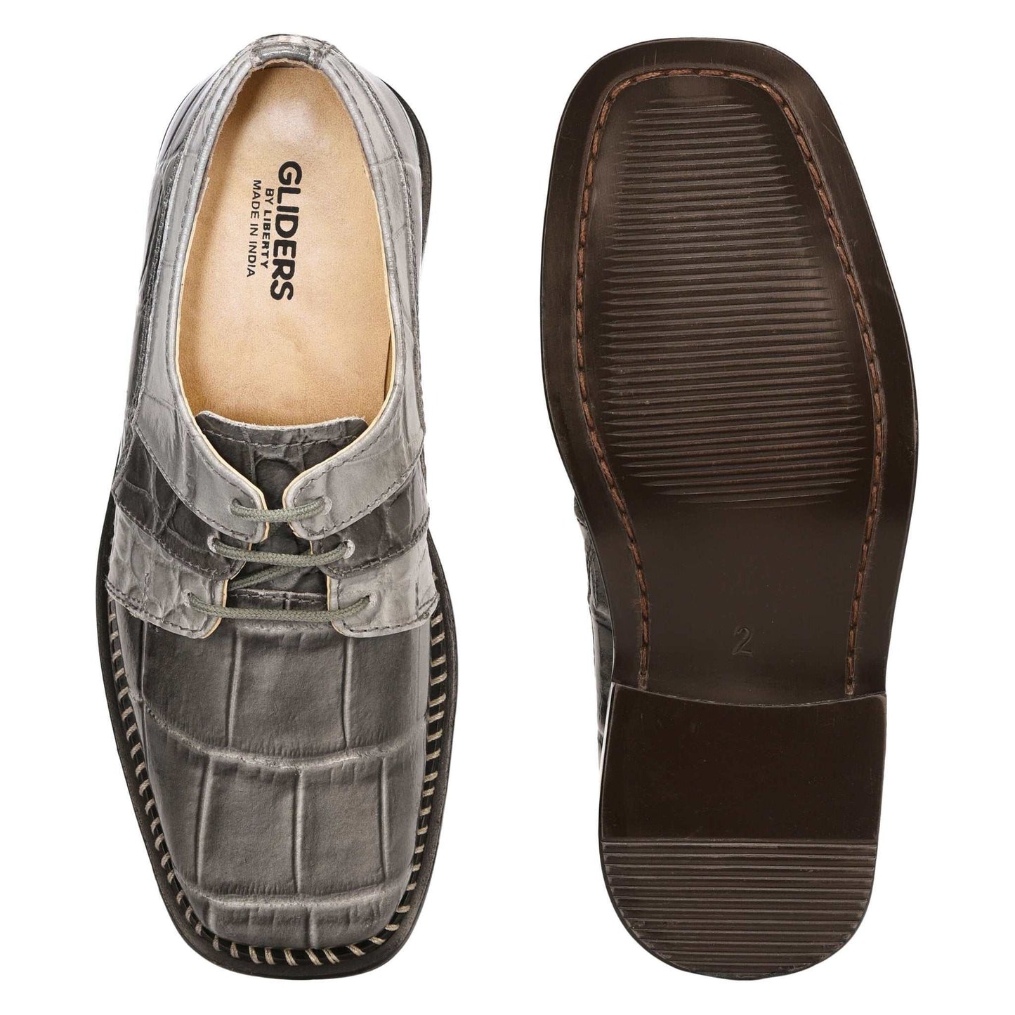 Fluky Leather Oxford Style Dress Shoes - MENLL