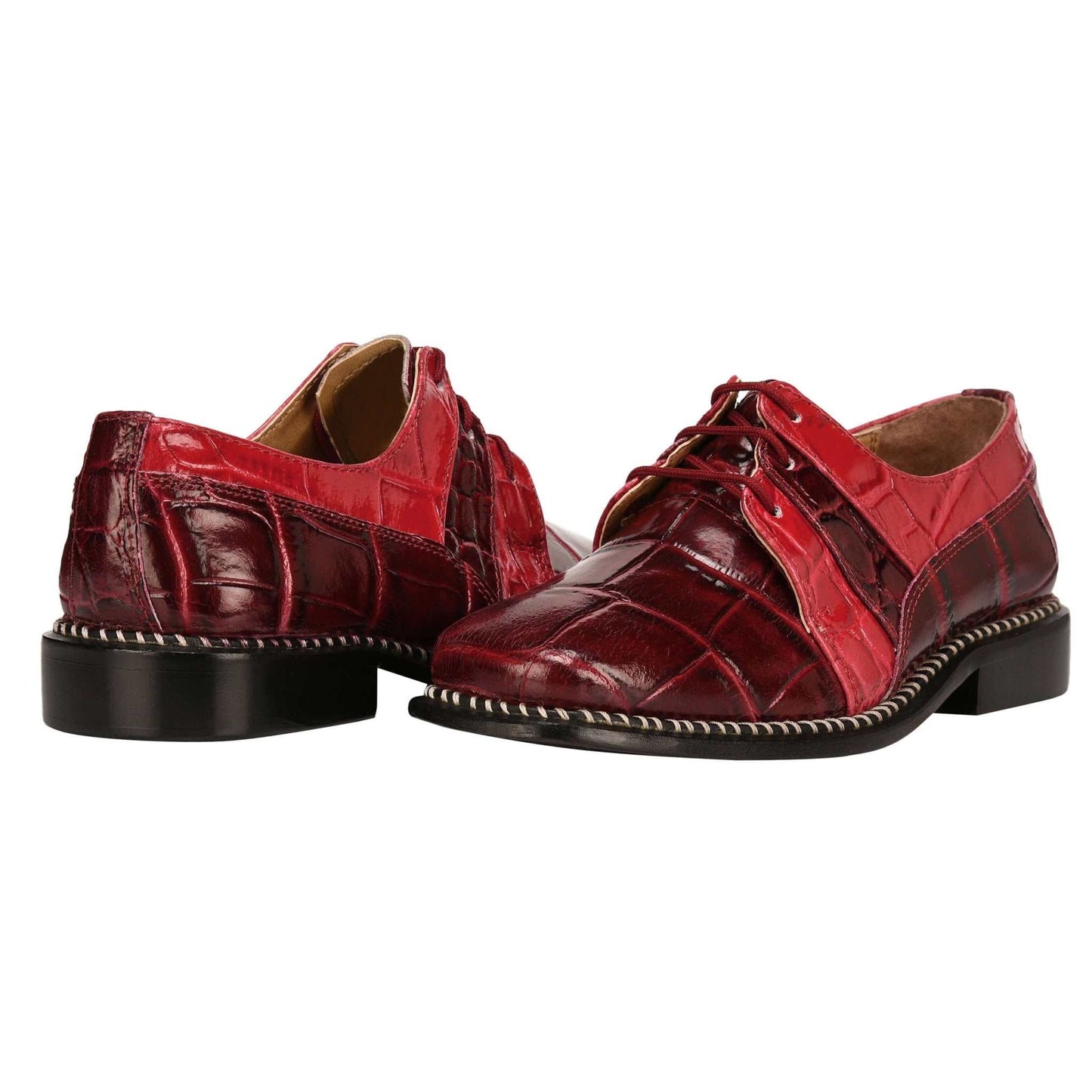 Fluky Leather Oxford Style Dress Shoes - MENLL