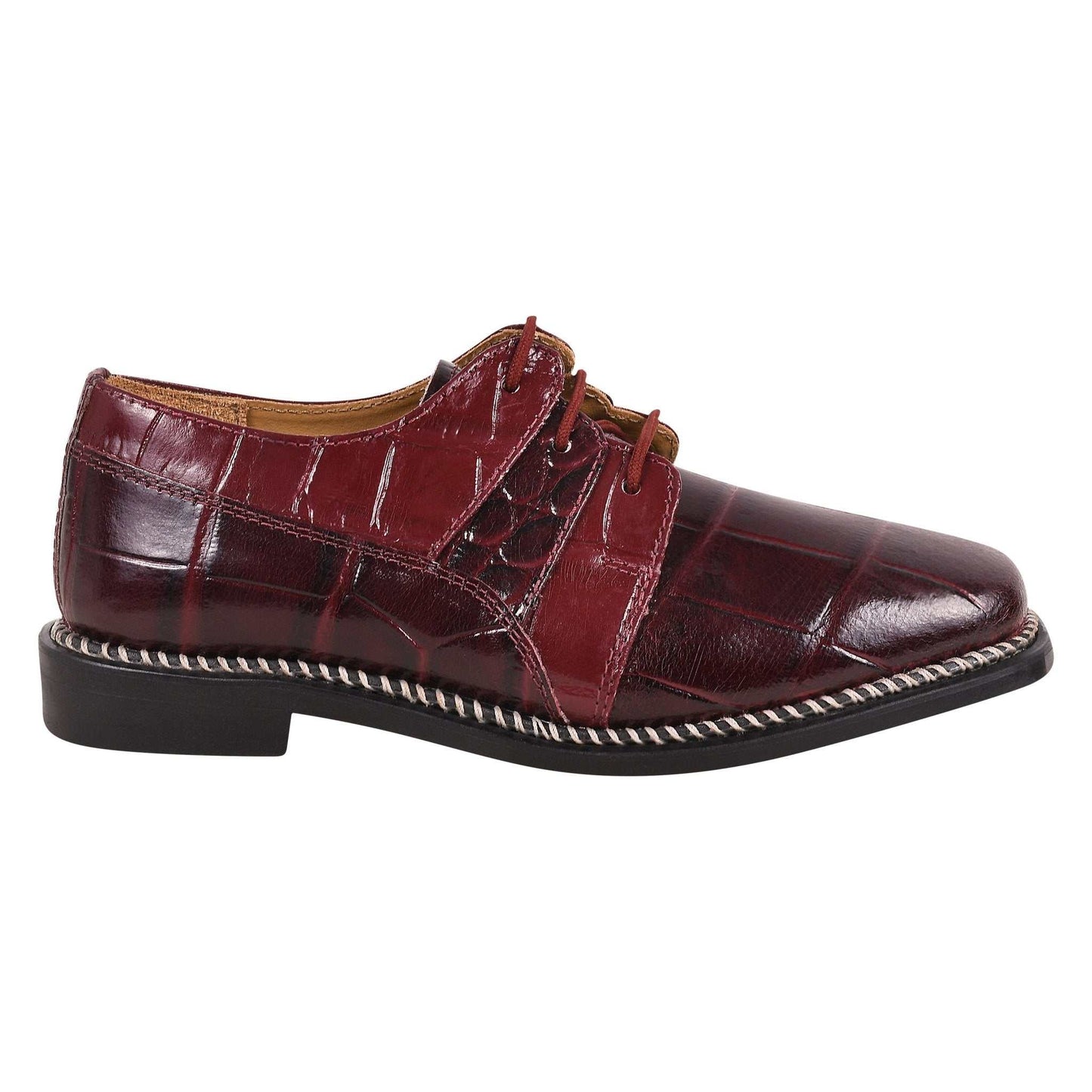 Fluky Leather Oxford Style Dress Shoes - MENLL