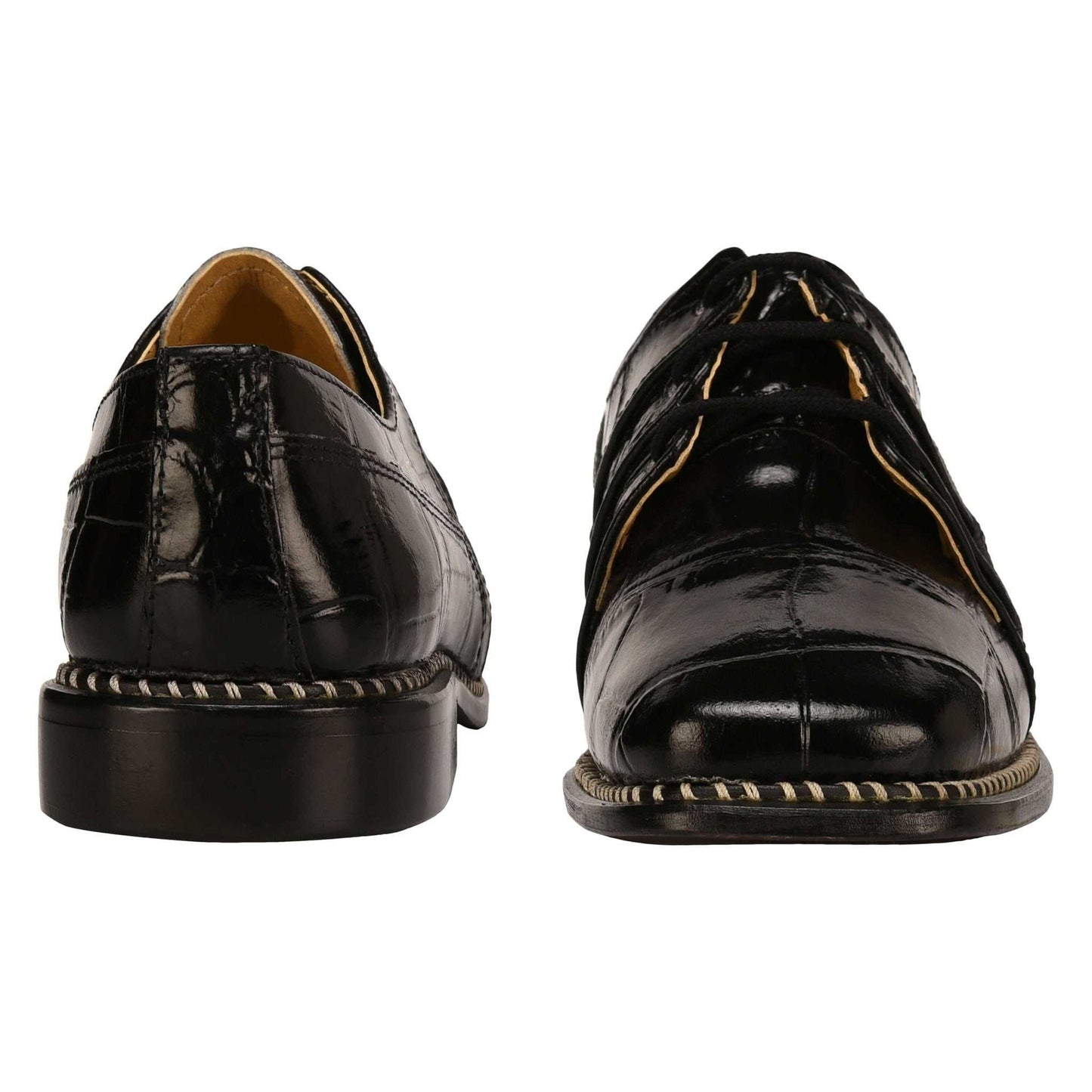 Fluky Leather Oxford Style Dress Shoes - MENLL