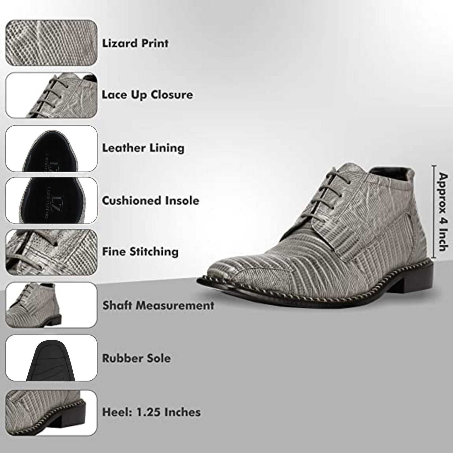 Foxx Leather Lace-Up Boots - MENLL
