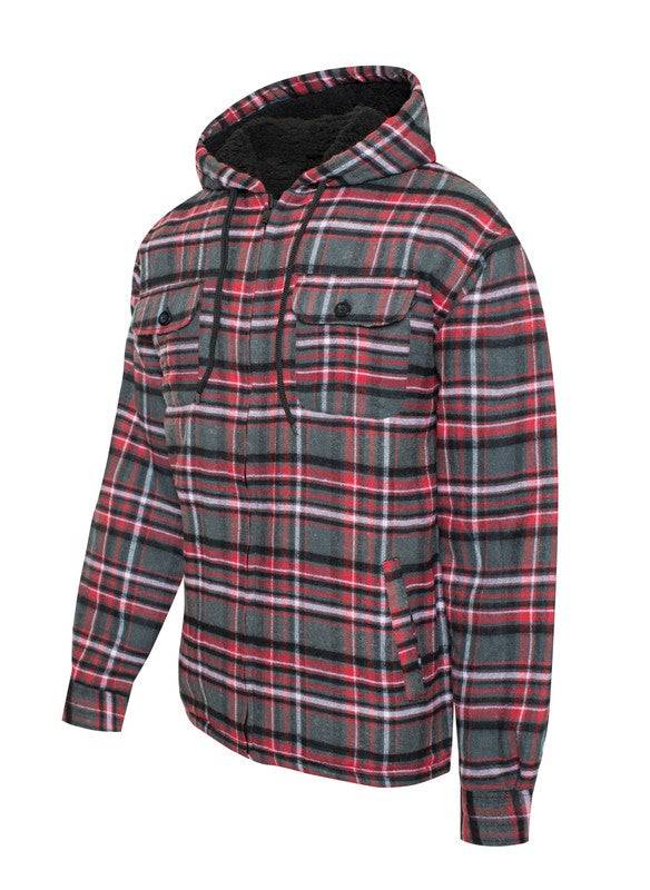 Men's Flannel Sherpa Lining Jacket - MENLL