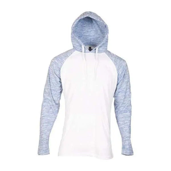 MENLL Raglan Hoodie Men's Lightweight Cotton Black & Grey Pullover Casual by MENLL