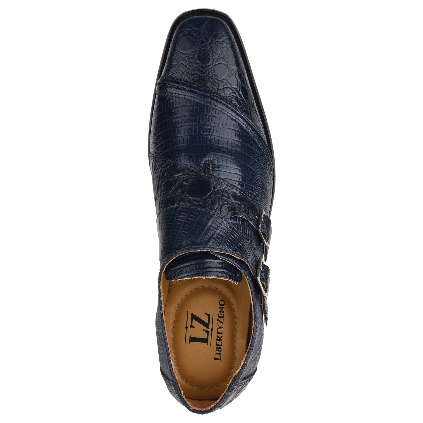 GRACE Genuine Leather Oxford Style Double Monk Strap Shoes for Men - MENLL