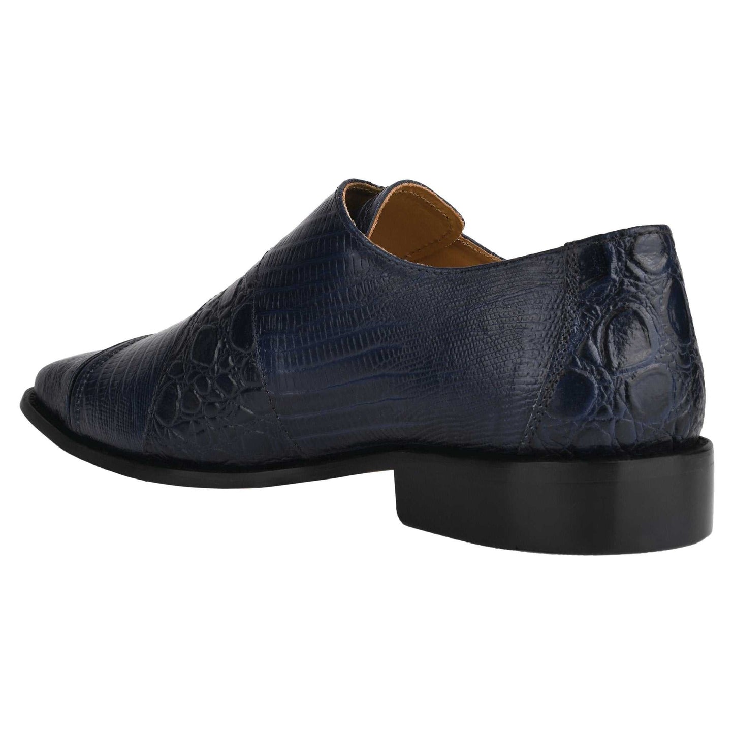 GRACE Genuine Leather Oxford Style Double Monk Strap Shoes for Men - MENLL