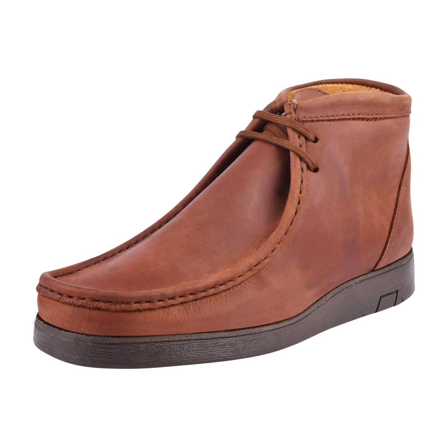 HAMARA JOE Rush Leather Desert Chukka Brown Casual Boots - MENLL