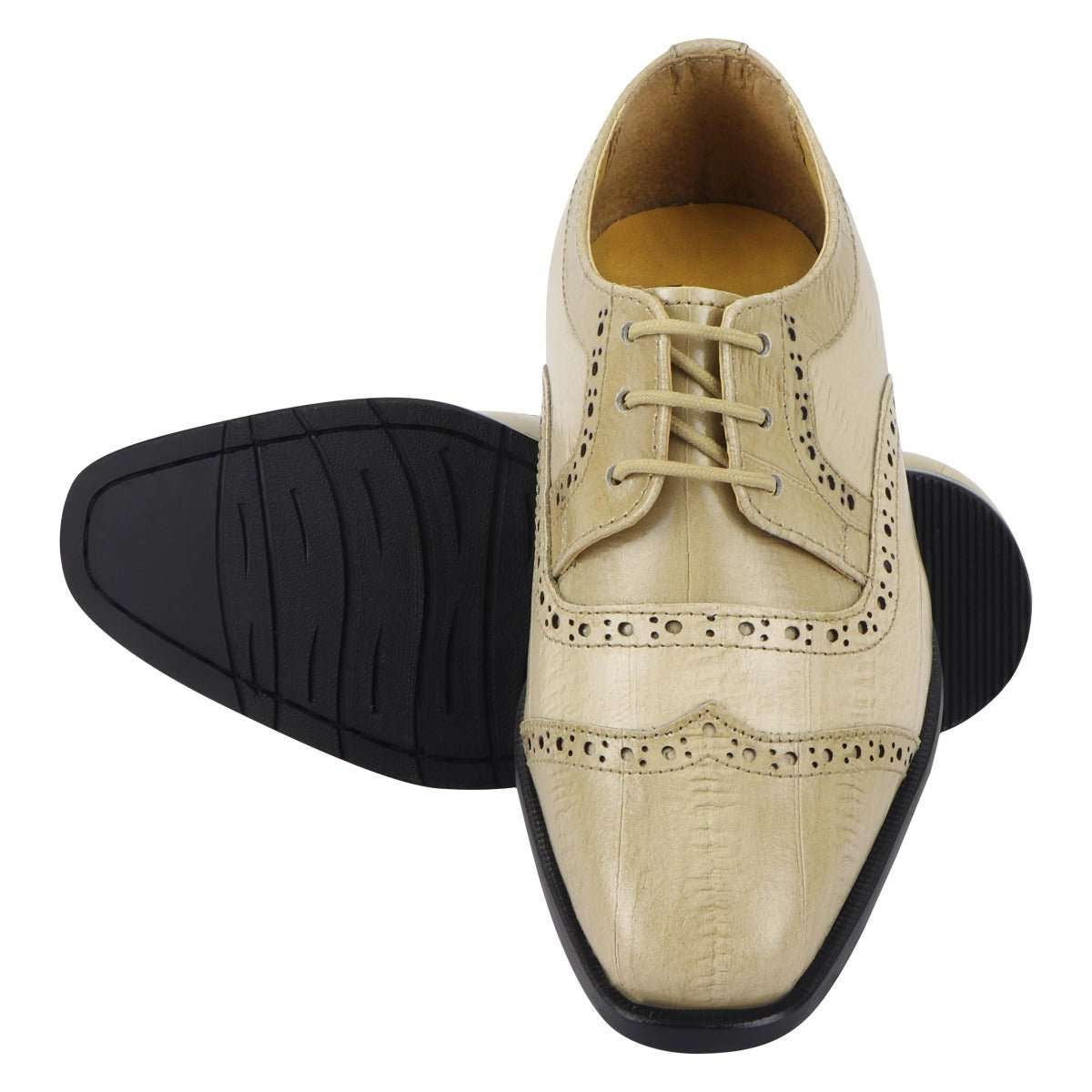 Harp Leather Oxford Style Dress Shoes - MENLL