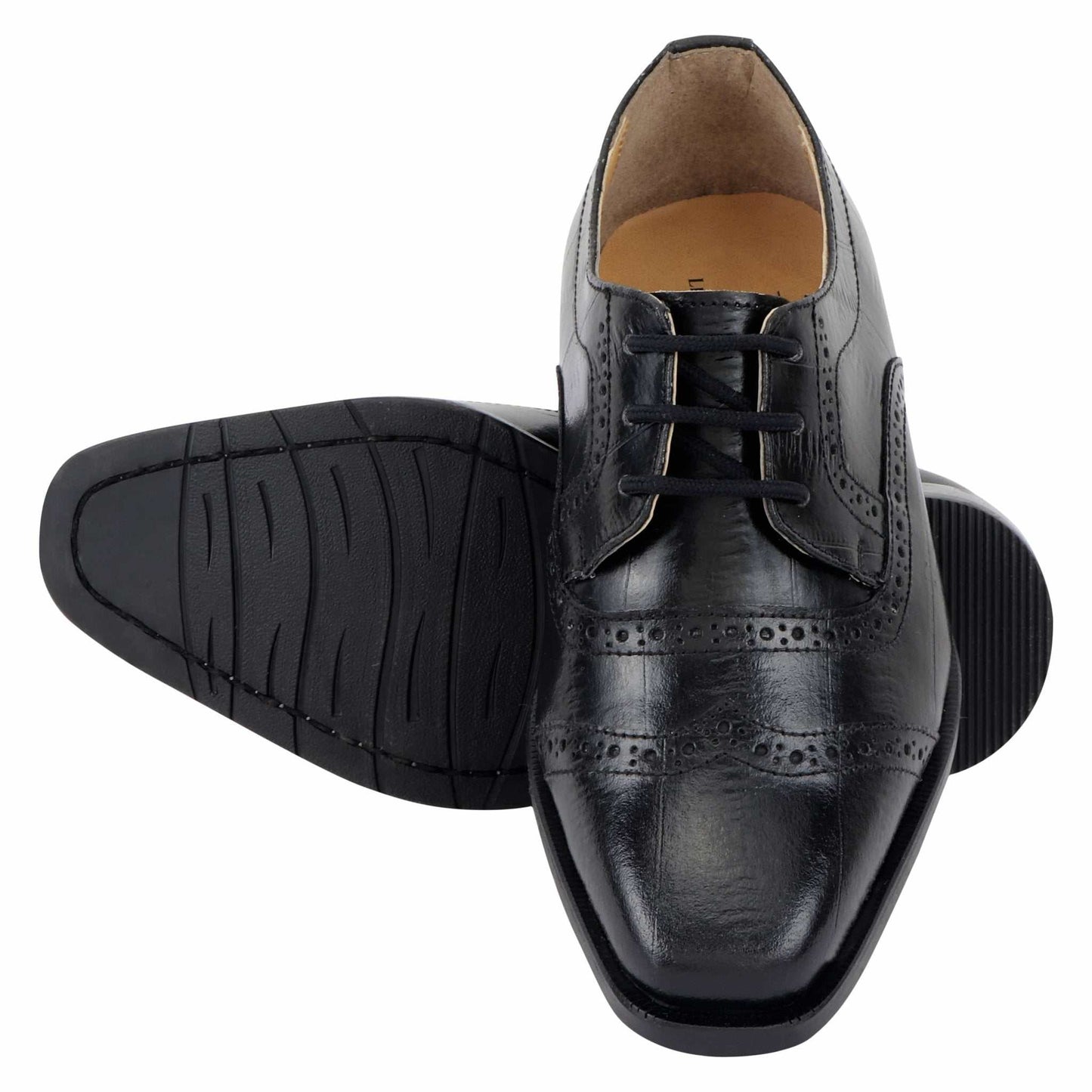 Harp Leather Oxford Style Dress Shoes - MENLL
