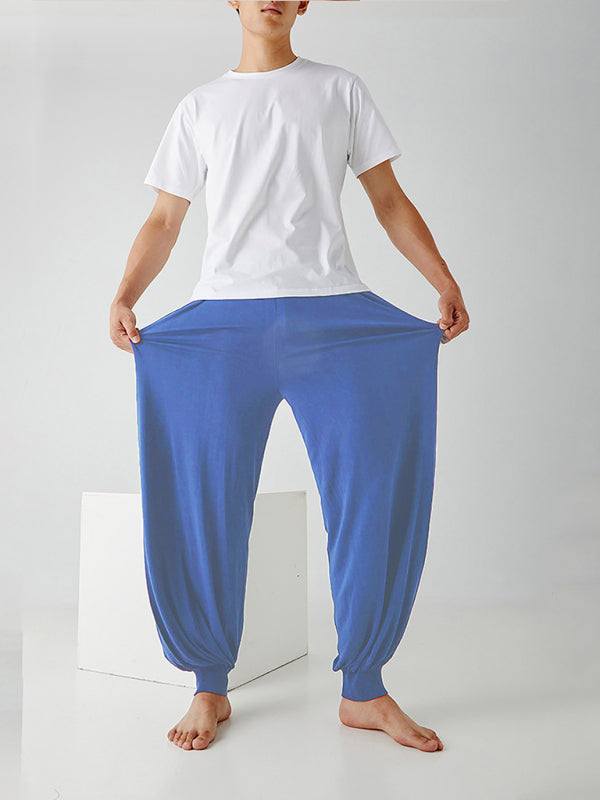 Men's home pants modal thin style loose and comfortable wide leg pants home clothes - MENLL