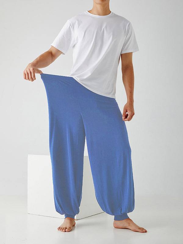 Men's home pants modal thin style loose and comfortable wide leg pants home clothes - MENLL