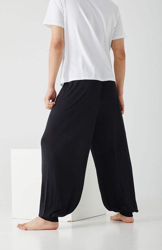 Men's home pants modal thin style loose and comfortable wide leg pants home clothes - MENLL