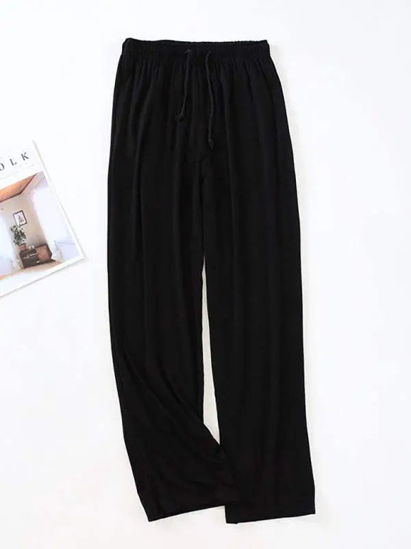 Men's pajamas modal home pants pants pants thin loose elastic home pants - MENLL