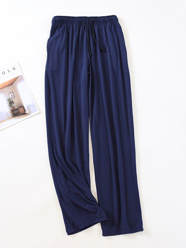 Men's pajamas modal home pants pants pants thin loose elastic home pants - MENLL