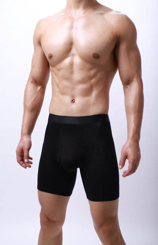 Men's High Elasticity Simple Style Knit Polyester Underwear Loungewear - MENLL