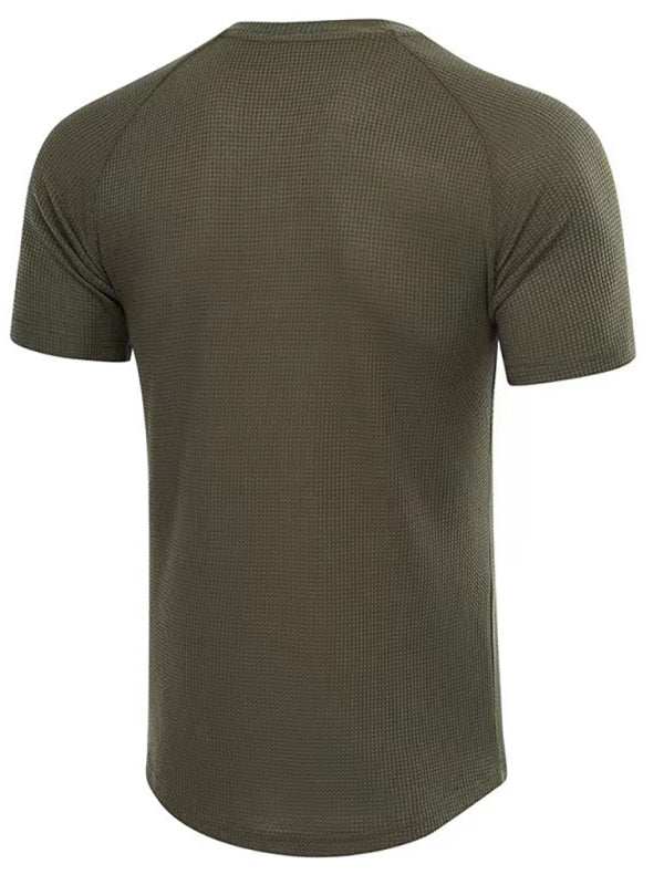 Men's Slim Fit Performance Round Neck Tee - Perfect for Workouts and Casual Wear - MENLL