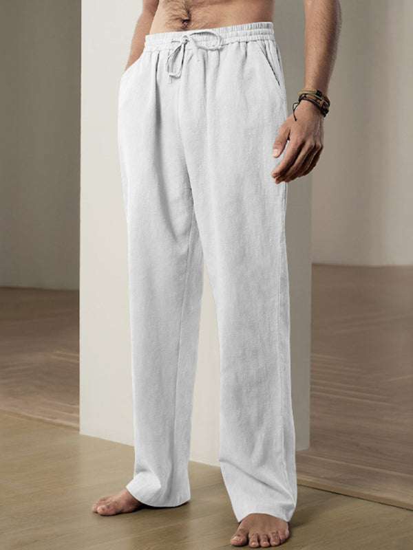 Ultimate Comfort Men's Casual Linen Sports Trousers - Breathable & Loose Fit for Effortless Style