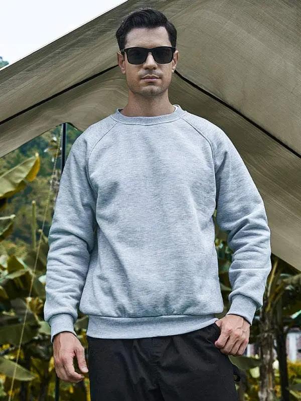 Classic Comfort Men's Raglan Sleeve Crew Sweatshirt - Perfect for All Seasons - MENLL