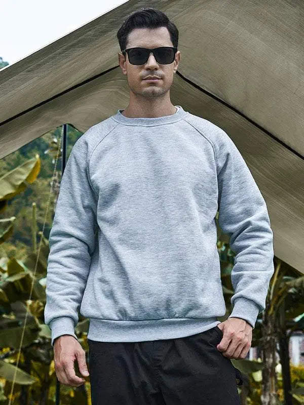 MENLL Classic Raglan Sleeve Men's Casual Crewneck Sweatshirt All Season Comfort by MENLL