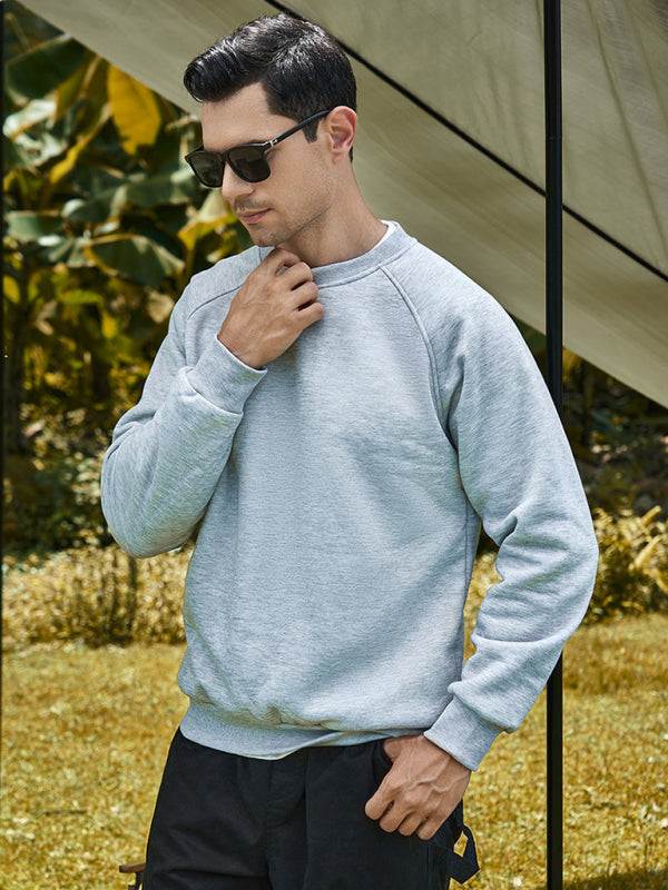 Classic Comfort Men's Raglan Sleeve Crew Sweatshirt - Perfect for All Seasons - MENLL