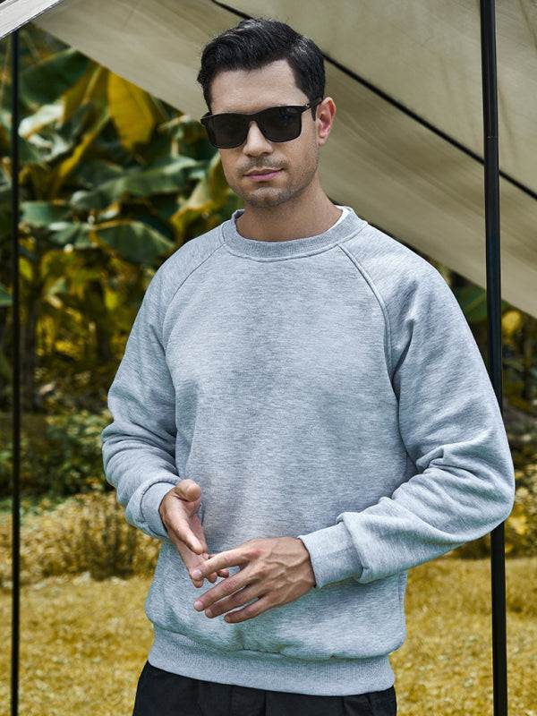 Classic Comfort Men's Raglan Sleeve Crew Sweatshirt - Perfect for All Seasons - MENLL