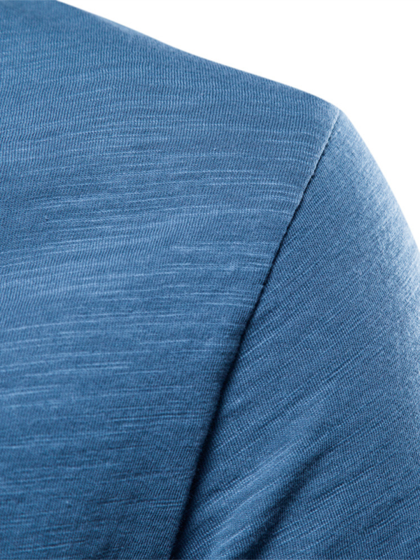 Men's Premium Slub Cotton Round Neck Tee - Effortless Style for Spring & Summer
