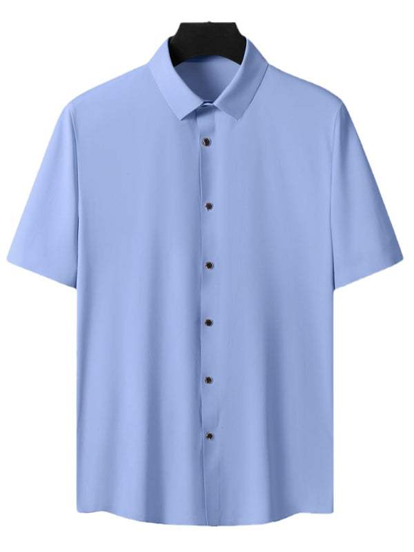 Men's Premium Lightweight Ice Silk Stretchable Short Sleeve Shirt