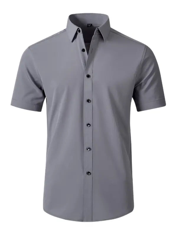 MENLL Chic Purple Dress Shirt Men's Business Casual Non-Iron Easy Care by MENLL