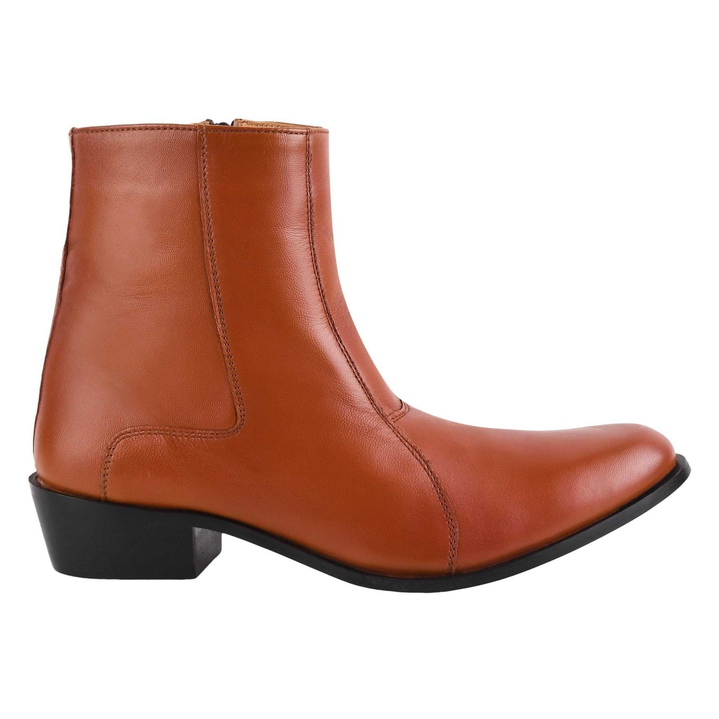 Jazzy Jackman Leather Ankle Length Boots for Men - MENLL