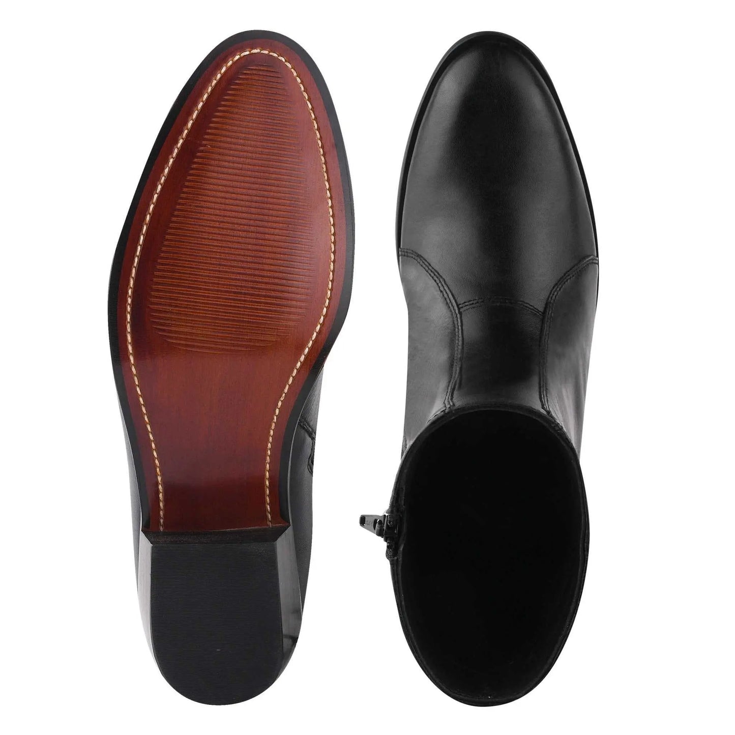 Jazzy Jackman Leather Ankle Length Boots for Men - MENLL