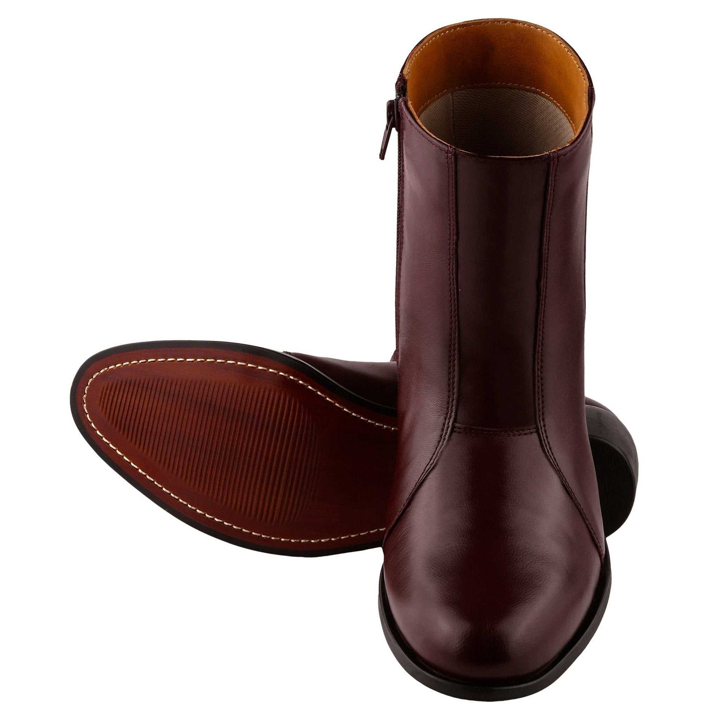 Jazzy Jackman Leather Ankle Length Boots for Men - MENLL