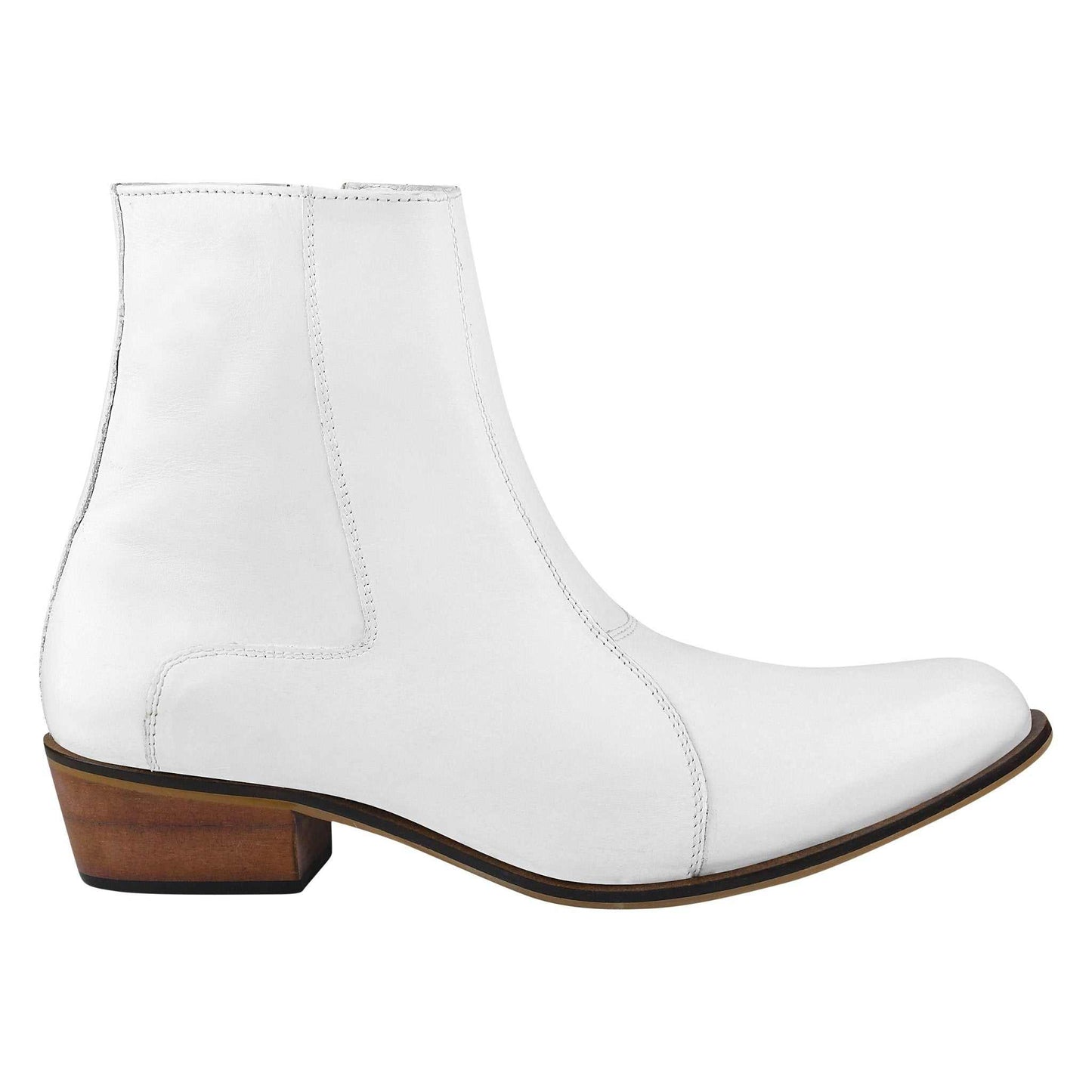 Jazzy Jackman Leather Ankle Length Boots for Men - MENLL