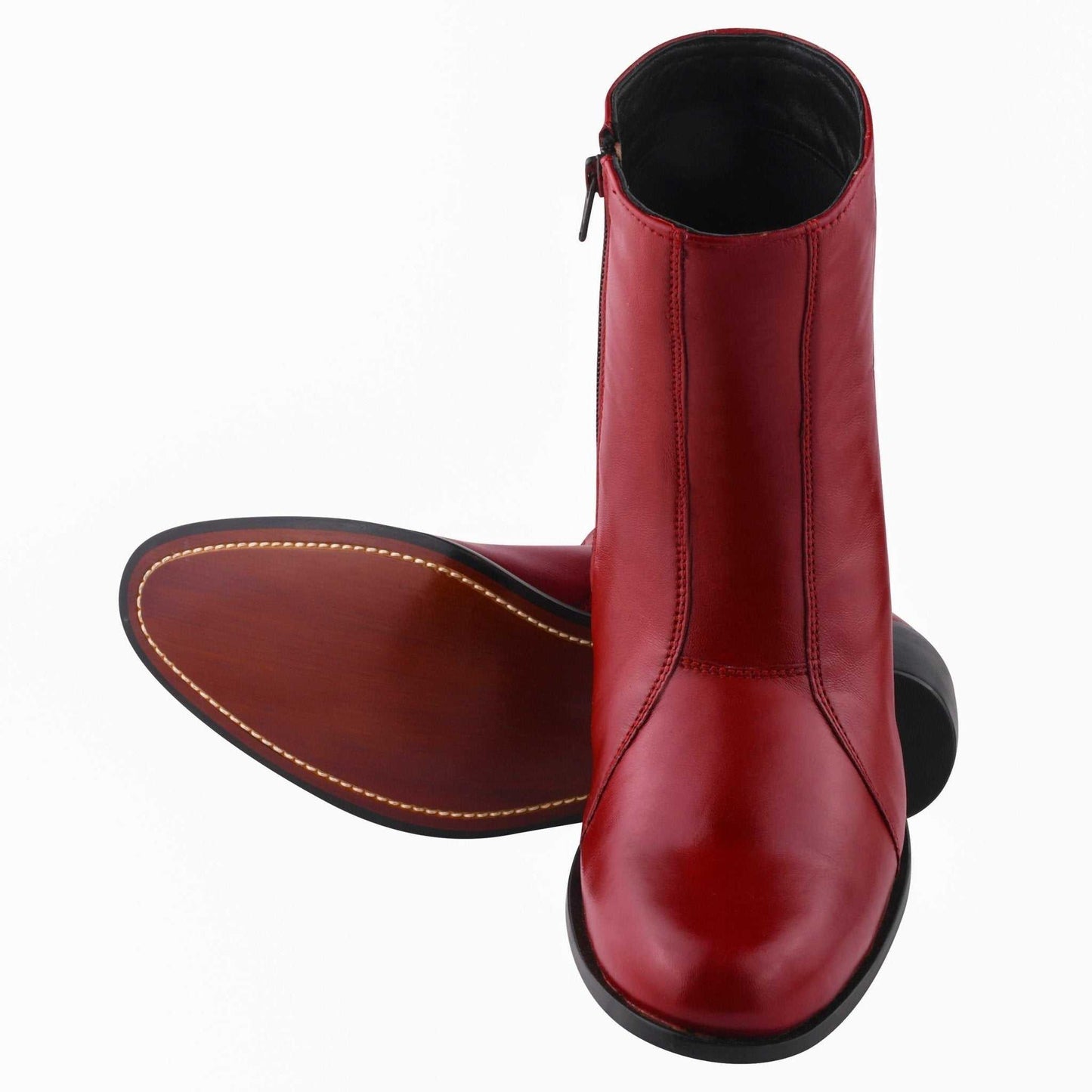 Jazzy Jackman Leather Ankle Length Boots for Men - MENLL