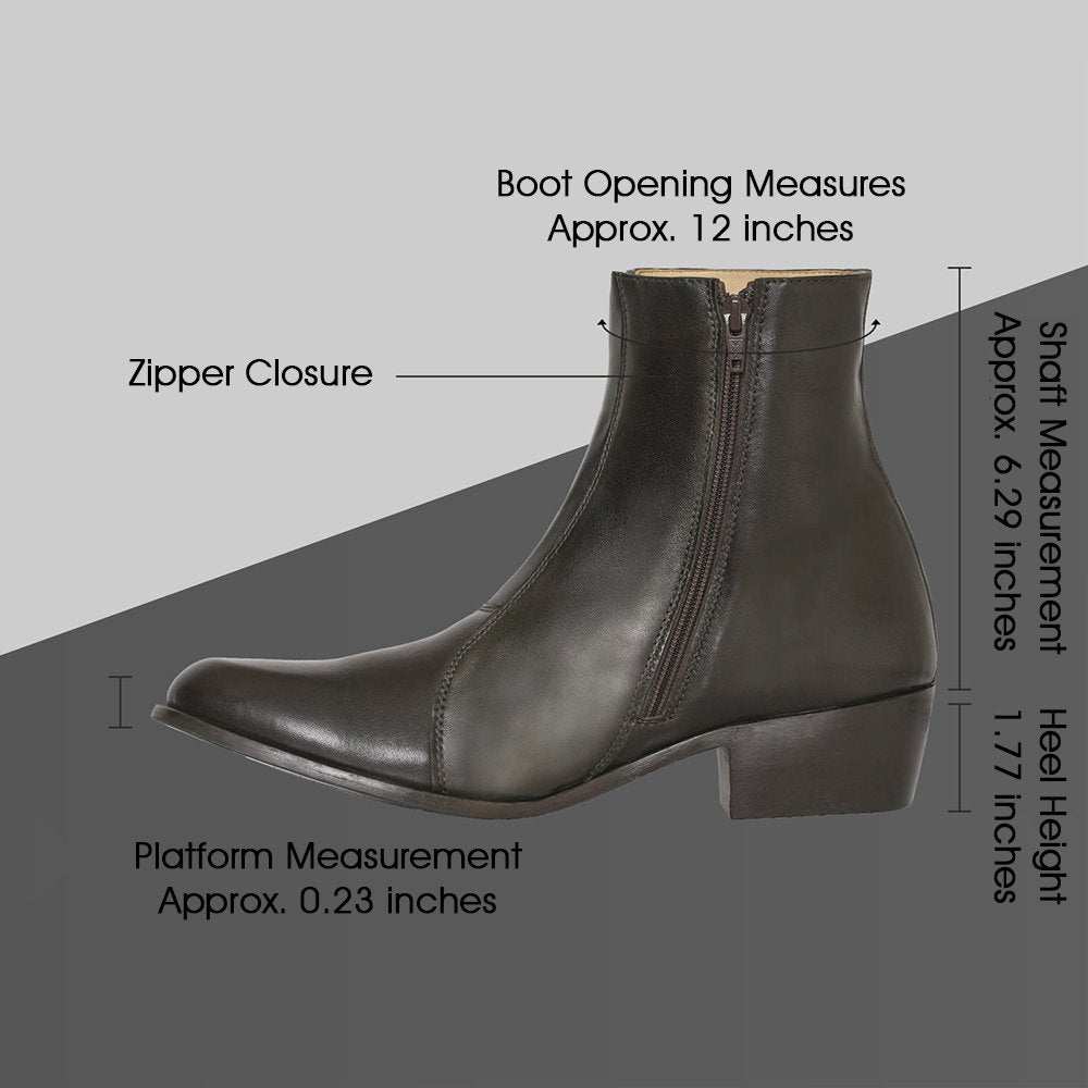 Jazzy Jackman Leather Ankle Length Boots for Men - MENLL