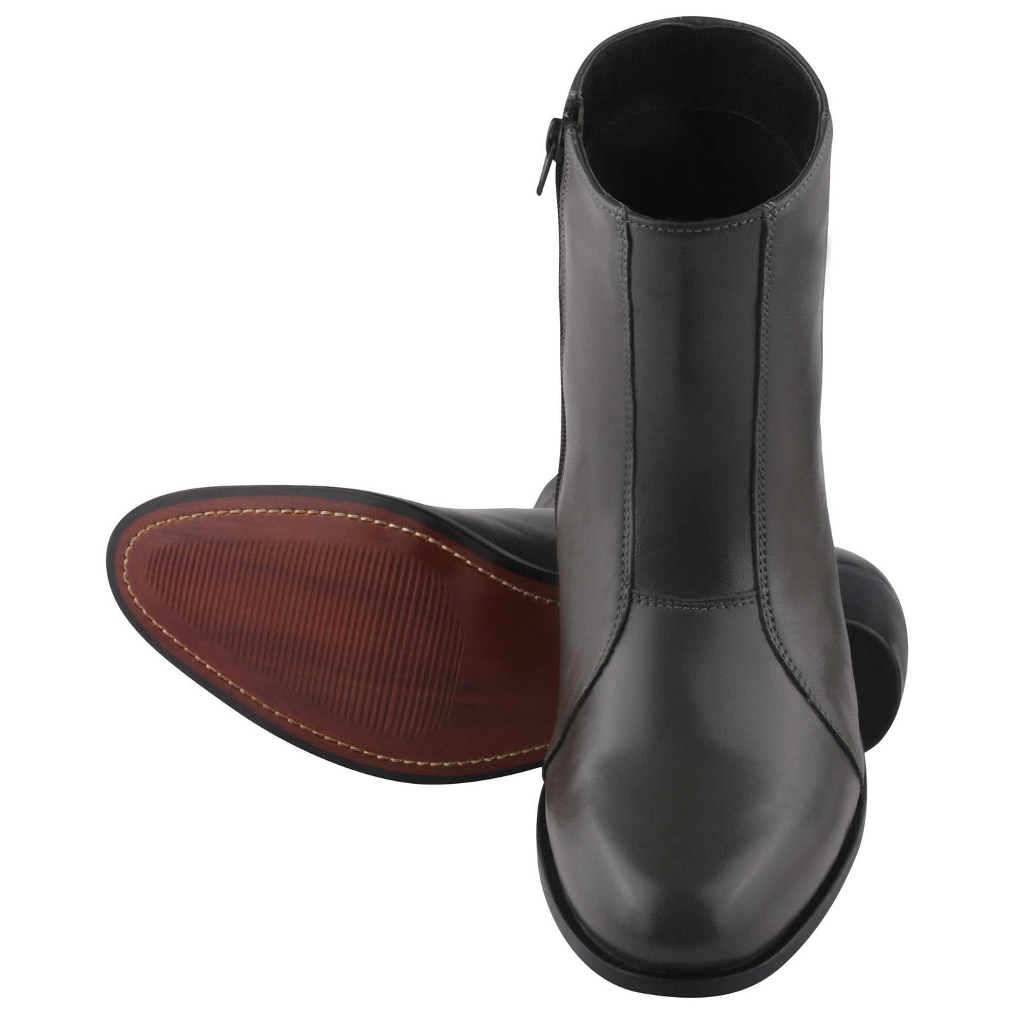 Jazzy Jackman Leather Ankle Length Boots for Men - MENLL