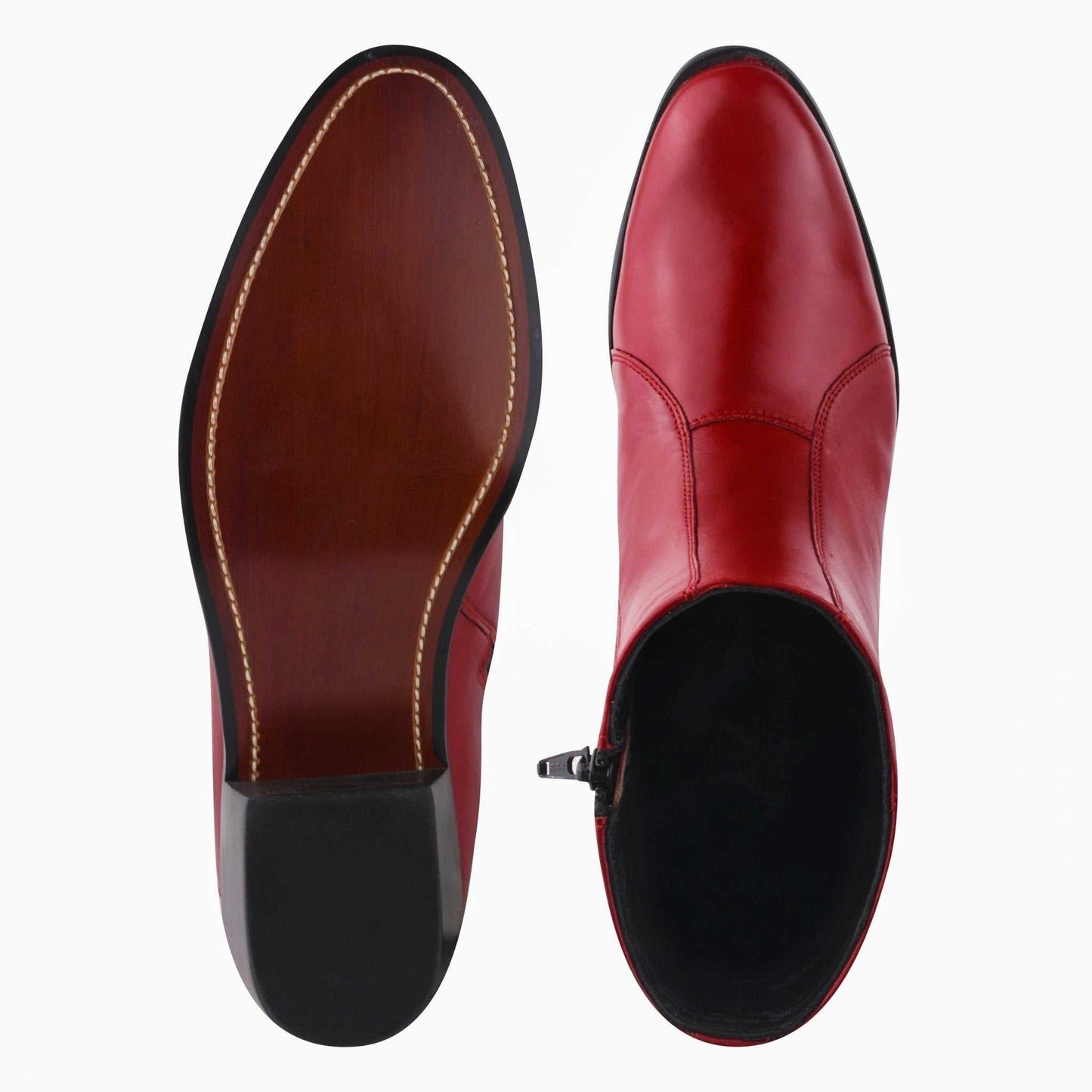 Jazzy Jackman Leather Ankle Length Boots for Men - MENLL