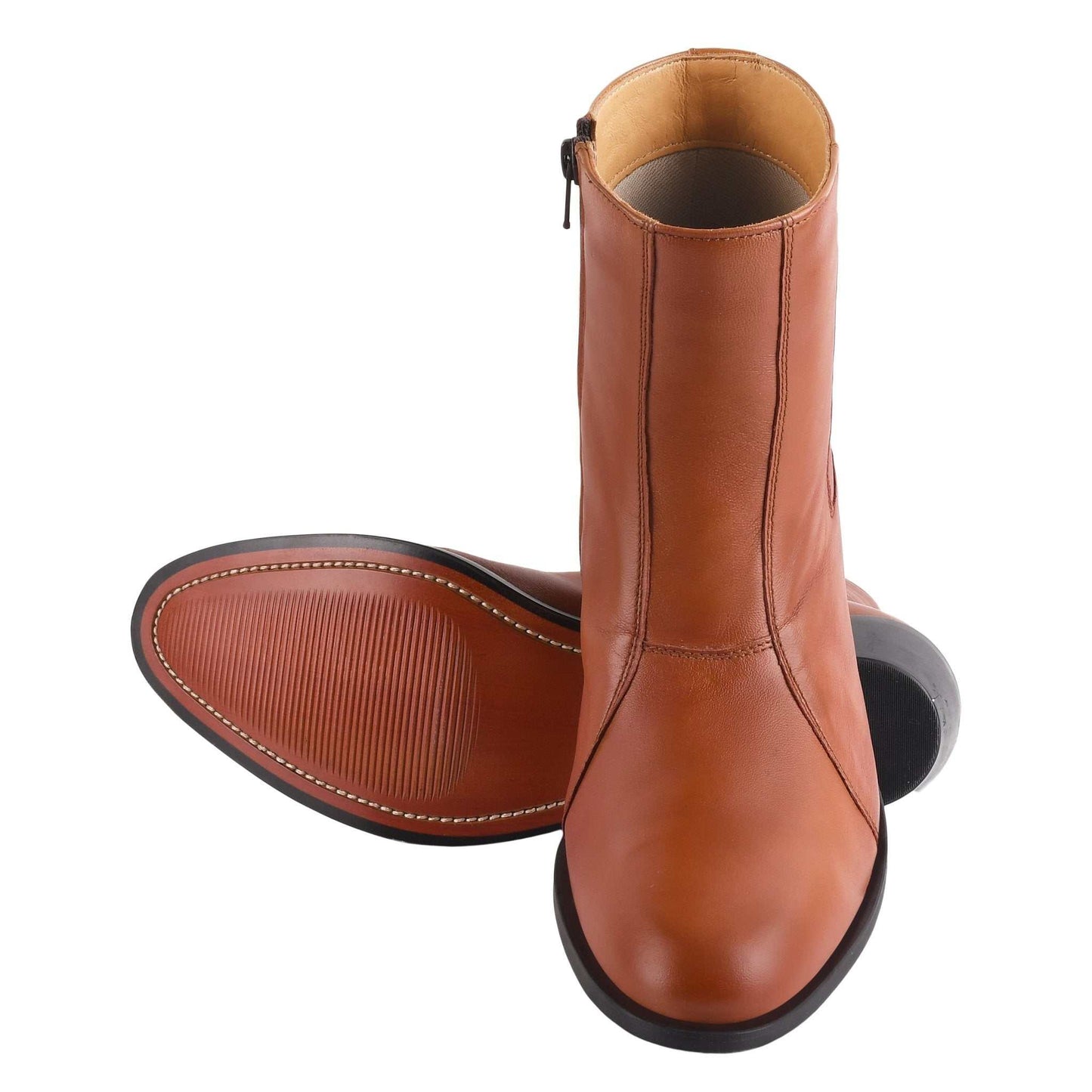 Jazzy Jackman Leather Ankle Length Boots for Men - MENLL