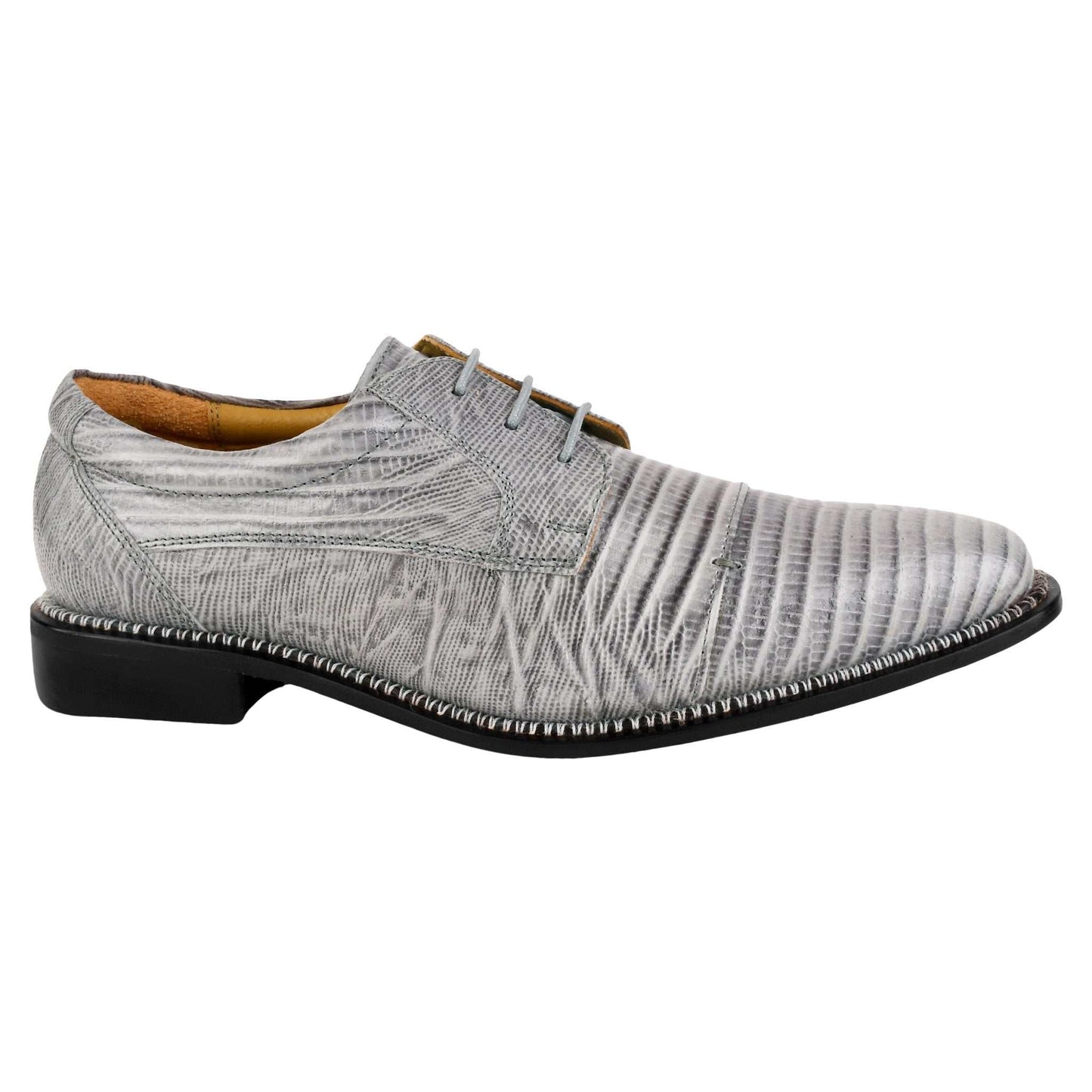 Jostin Genuine Leather Lizard Print Oxford Style Dress Shoes For Men - MENLL