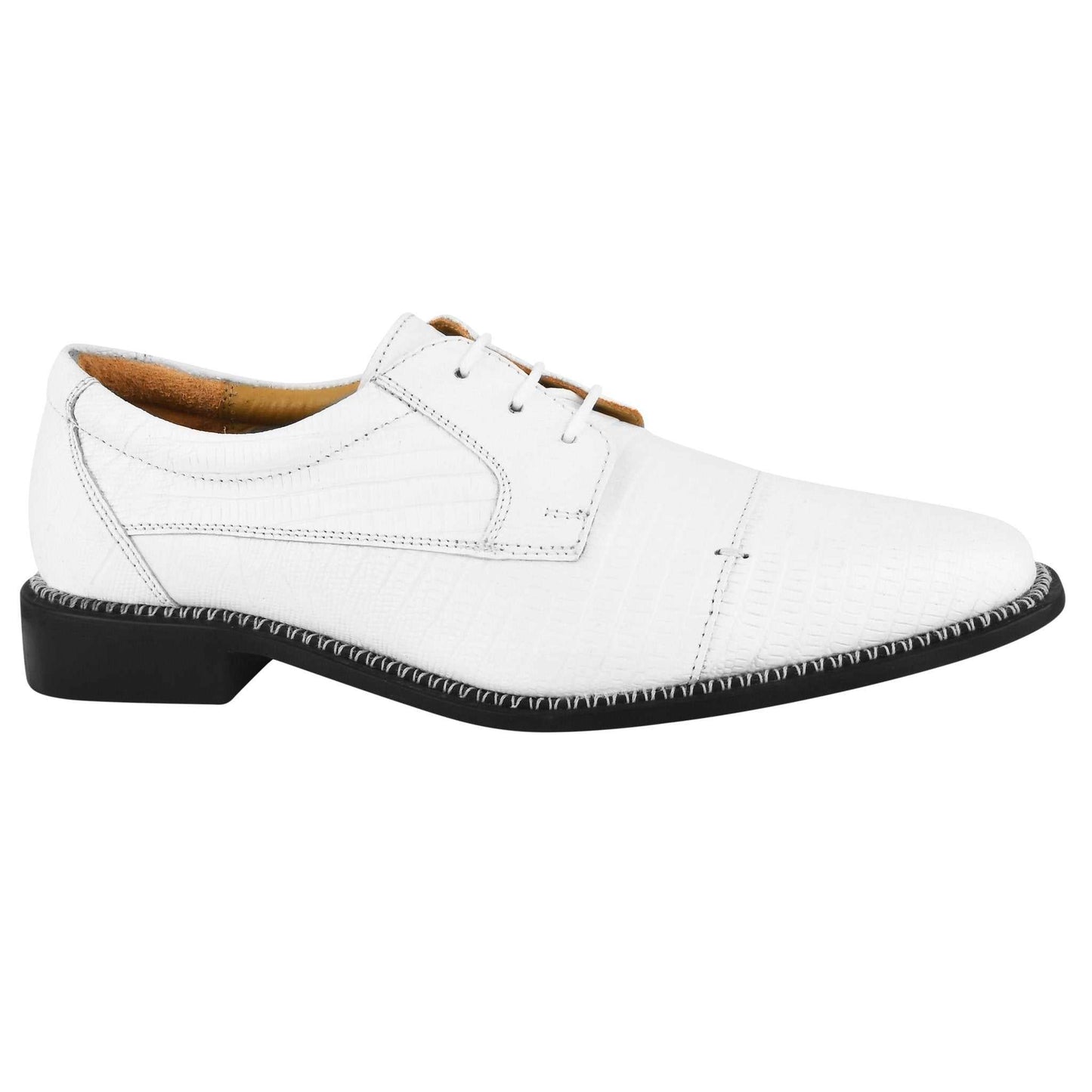 Jostin Genuine Leather Lizard Print Oxford Style Dress Shoes For Men - MENLL