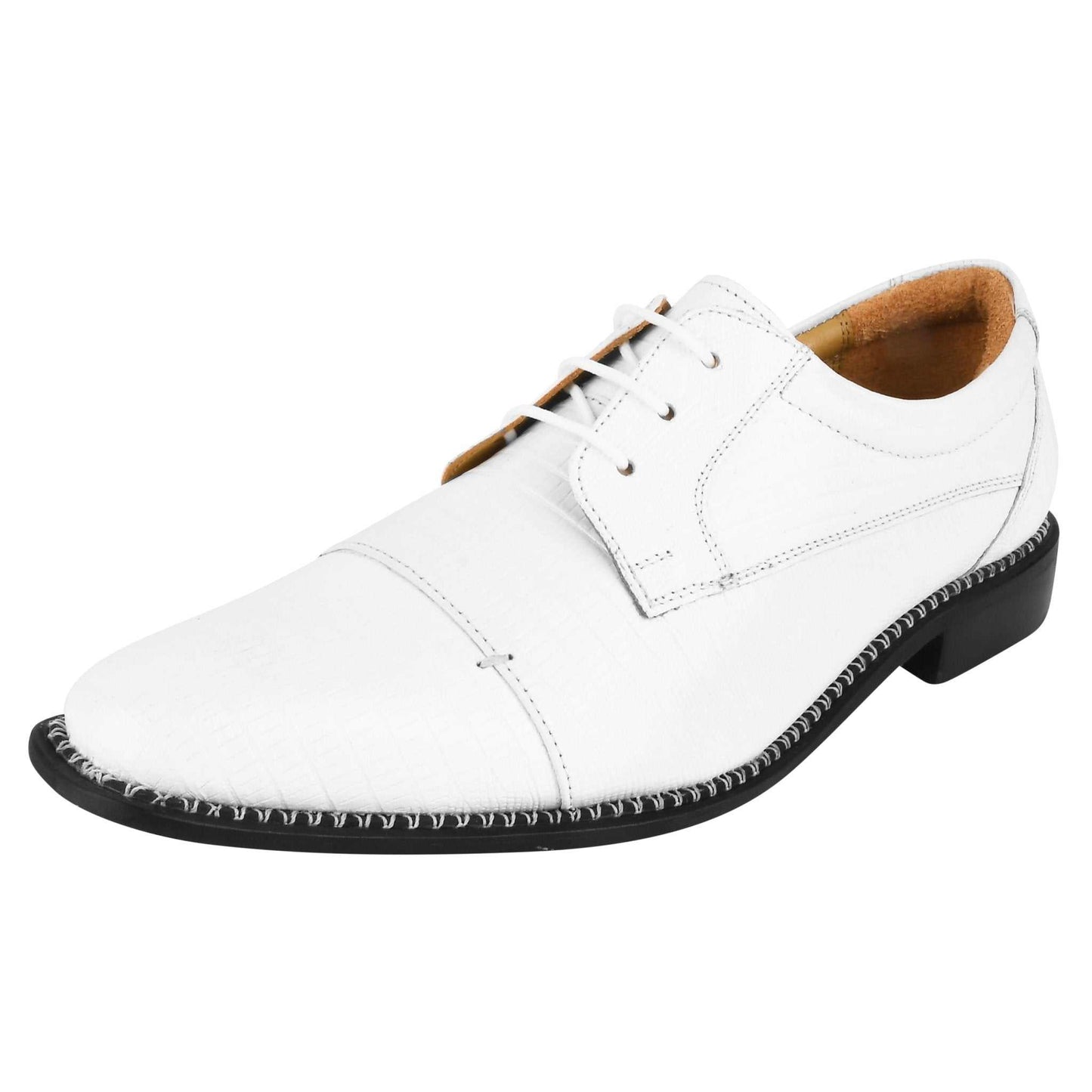 Jostin Genuine Leather Lizard Print Oxford Style Dress Shoes For Men - MENLL
