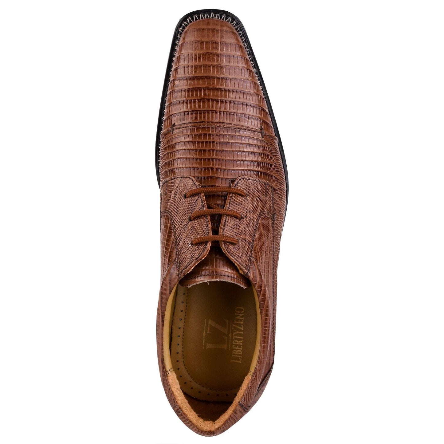 Jostin Genuine Leather Lizard Print Oxford Style Dress Shoes For Men - MENLL