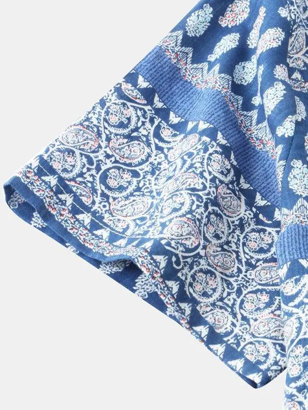 Vibrant Floral Print Short Sleeve Shirt for Men - Perfect for Spring and Summer Adventures - MENLL