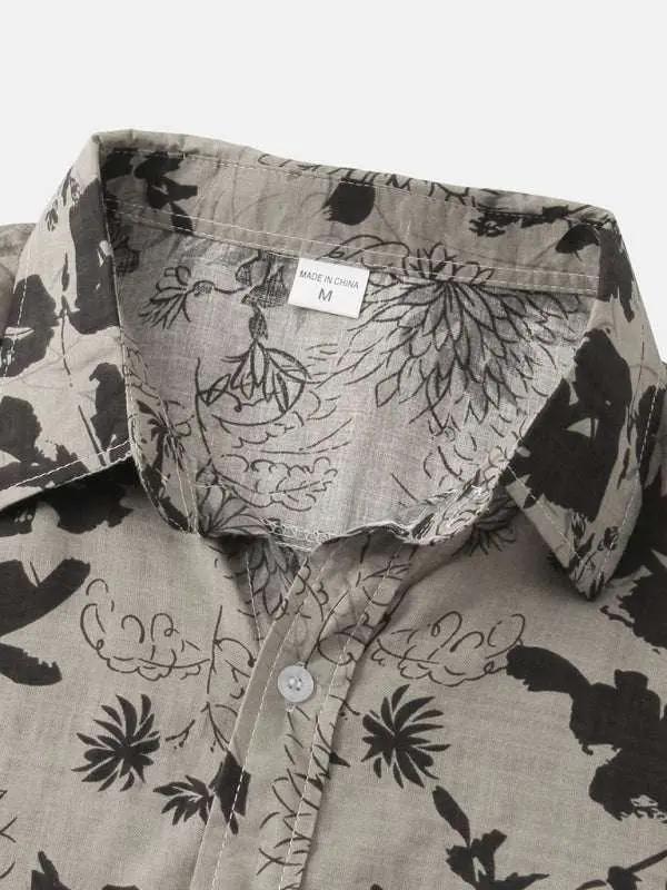 Vibrant Floral Print Short Sleeve Shirt for Men - Perfect for Spring and Summer Adventures - MENLL